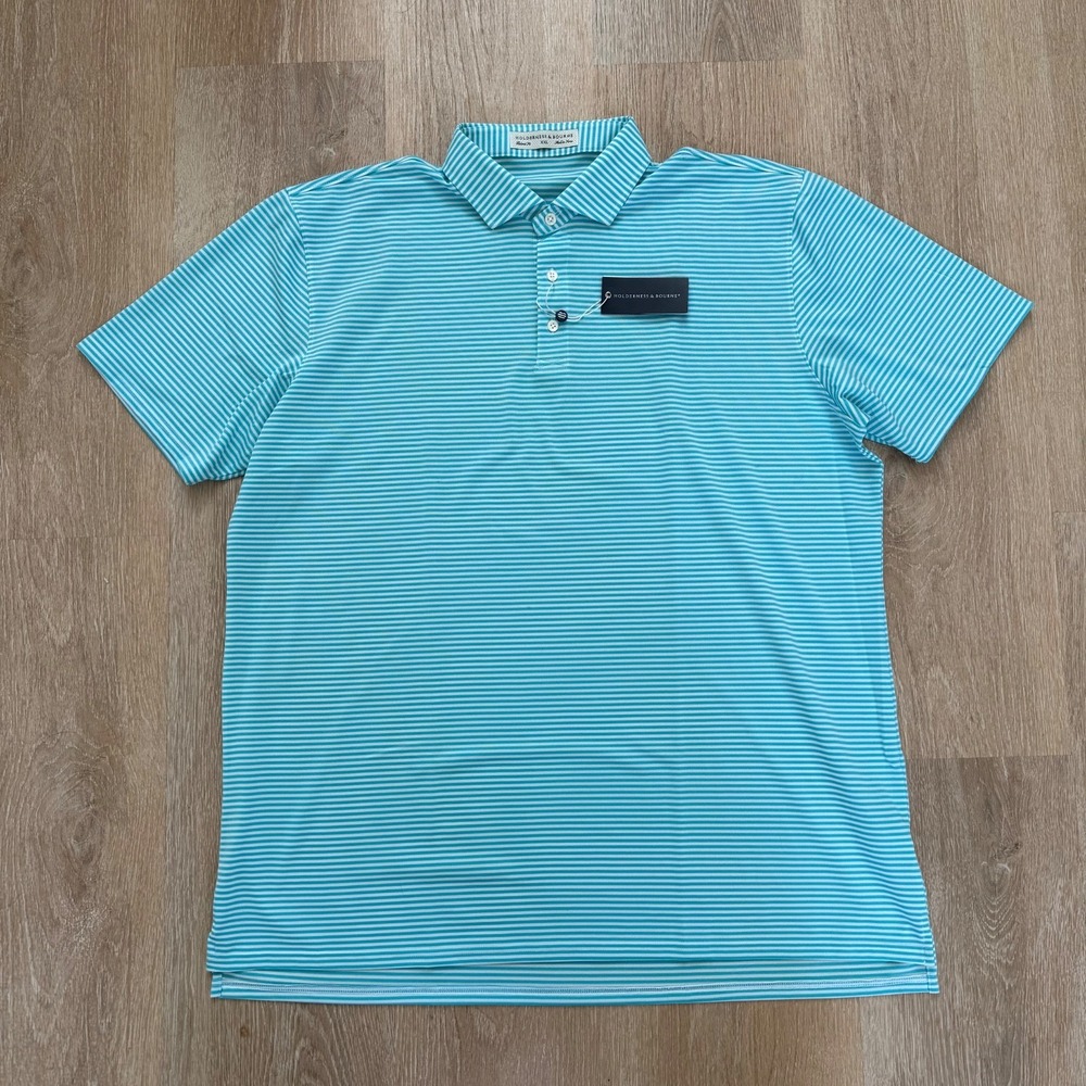 Holderness & Bourne Polo Golf Shirt The Maxwell Dorset Striped Size XXL NWT $115